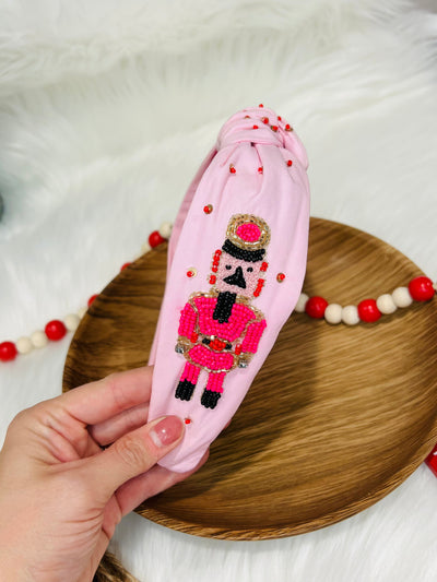 *RTS* Pink Nutcracker Beaded Headband-Authentically Radd Women's Online Boutique in Endwell, New York