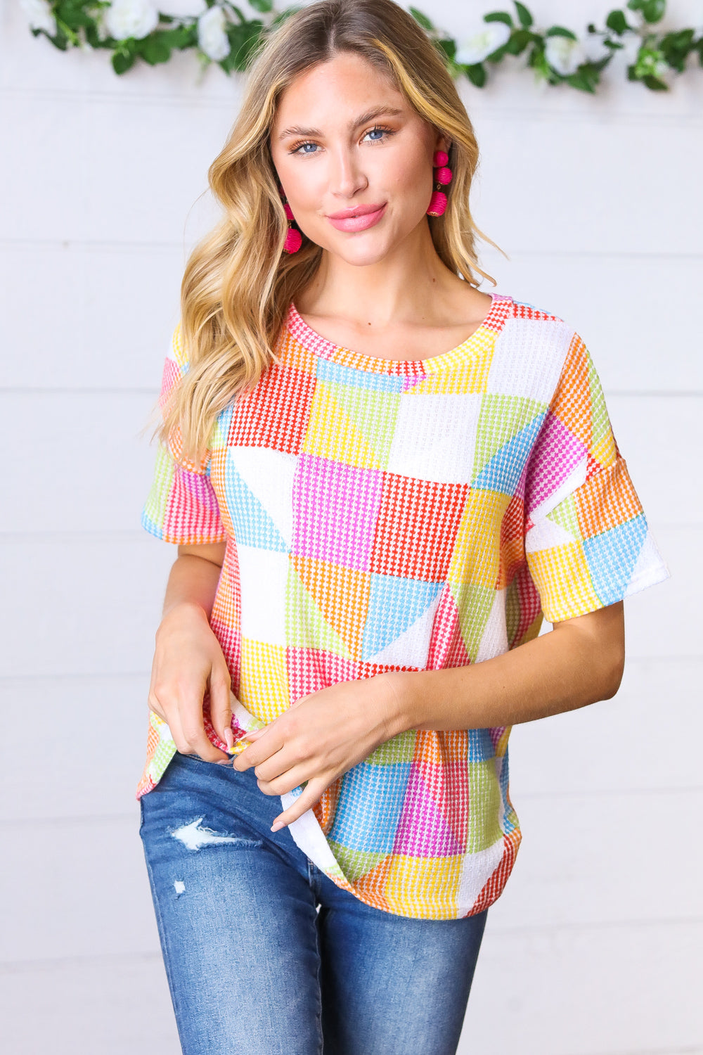 Rainbow Geometric Top-Authentically Radd Women's Online Boutique in Endwell, New York