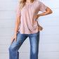 Mauve Tie Back Crinkle Floral Top-Authentically Radd Women's Online Boutique in Endwell, New York