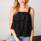 Black Eyelet Tiered Sleeveless Lined Top-Authentically Radd Women's Online Boutique in Endwell, New York
