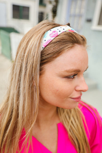 Multicolor Polka Dot & Heart Candy Twist Headband-accessor-Authentically Radd Women's Online Boutique in Endwell, New York