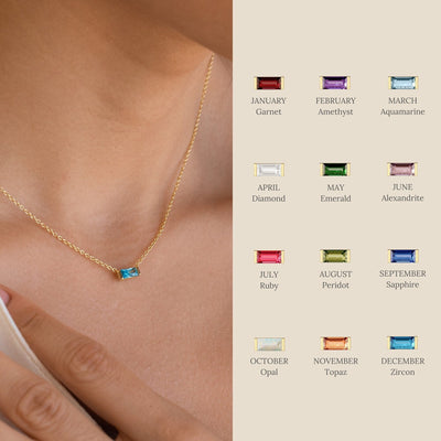 * Dainty Birthstone Pendant Necklace * FEBRUARY-Authentically Radd Women's Online Boutique in Endwell, New York