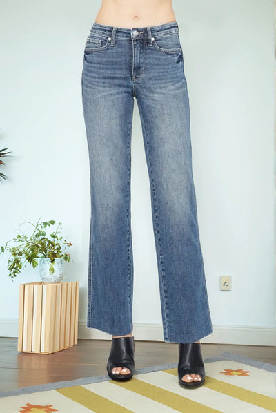 Judy Blue Full Size Tummy Control Straight Jeans-Authentically Radd Women's Online Boutique in Endwell, New York