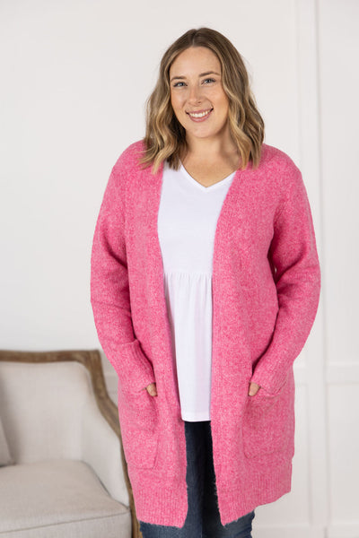 Madison Cozy Cardigan - Pink-Authentically Radd Women's Online Boutique in Endwell, New York