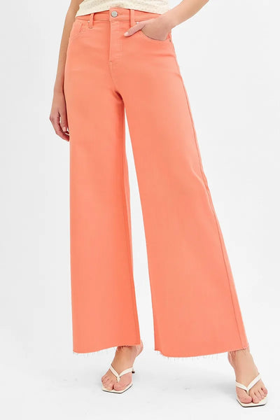RISEN Coral Sands Palazzo Tummy Control Jeans - Sizes 0-3X-Authentically Radd Women's Online Boutique in Endwell, New York