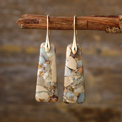 Copper Natural Stone Earrings-Authentically Radd Women's Online Boutique in Endwell, New York