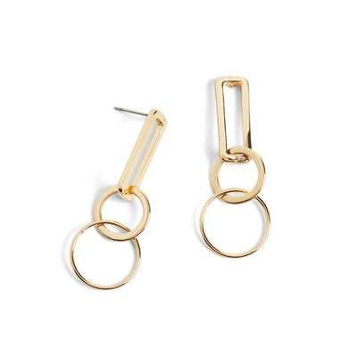 Linked Hoop Dangle Earrings - Gold-Authentically Radd Women's Online Boutique in Endwell, New York