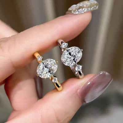 Radiant Elegance Moissanite Ring- SILVER SIZE 6-Authentically Radd Women's Online Boutique in Endwell, New York