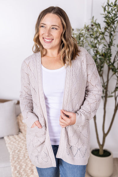 Open Knit Cardigan - Neutral-Cardigan-Authentically Radd Women's Online Boutique in Endwell, New York