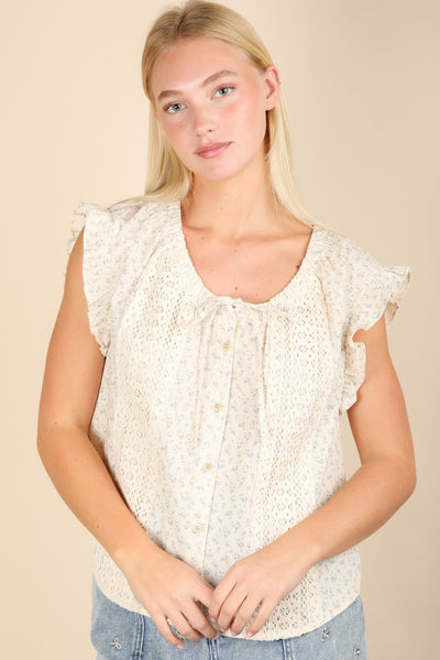 Picnic Petal Lace Detail Top-Womens-Authentically Radd Women's Online Boutique in Endwell, New York
