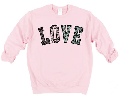 LOVE PINK SWEATSHIRT-Graphic Tee-Authentically Radd Women's Online Boutique in Endwell, New York