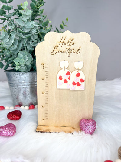 Heart Collage Clay Earrings-Authentically Radd Women's Online Boutique in Endwell, New York
