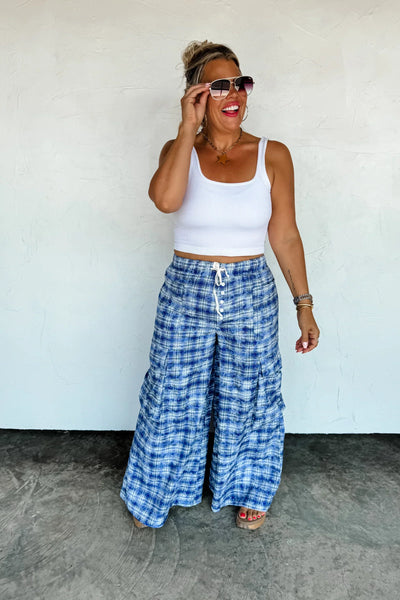 PREORDER: Plaid Behavior Wide Leg Pants-Womens-Authentically Radd Women's Online Boutique in Endwell, New York