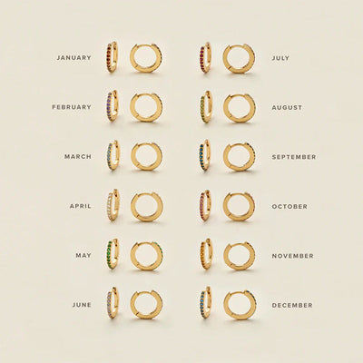 Birthstone Hoops- GOLD SEPTEMBER-Authentically Radd Women's Online Boutique in Endwell, New York