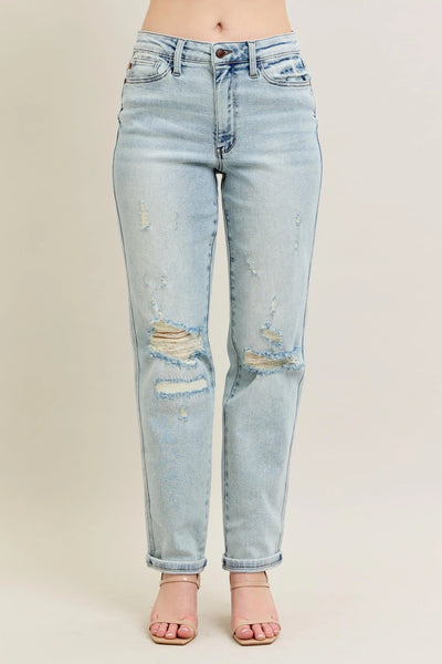 Judy Blue Drive Slow Boyfriend Jeans - Sizes 0-24W-Authentically Radd Women's Online Boutique in Endwell, New York