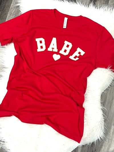 BABE Glitter-Graphic Tee-Authentically Radd Women's Online Boutique in Endwell, New York