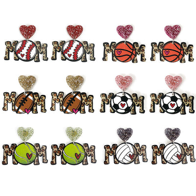 *Sports Mom Acrylic Earrings*-Authentically Radd Women's Online Boutique in Endwell, New York
