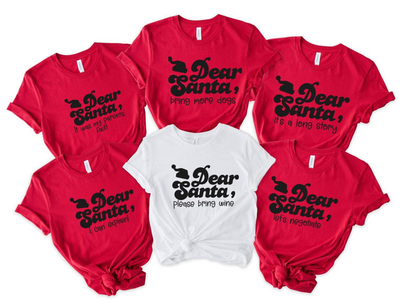 Dear Santa Family Tees-Authentically Radd Women's Online Boutique in Endwell, New York