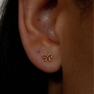 Copper Bow Stud Earrings-Authentically Radd Women's Online Boutique in Endwell, New York