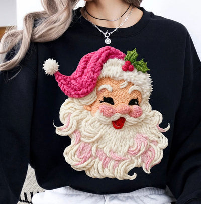 Santa in Stitches Graphic Tee and Sweatshirt-Womens-Authentically Radd Women's Online Boutique in Endwell, New York