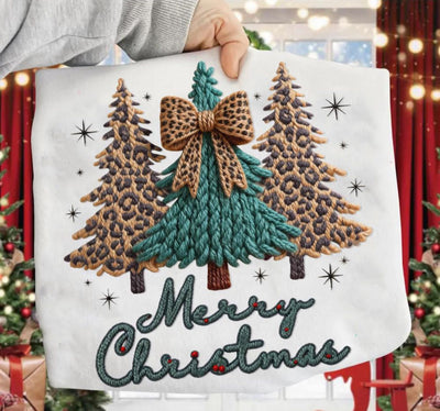 Teal & Leopard Trees Graphic Tee and Sweatshirt-Womens-Authentically Radd Women's Online Boutique in Endwell, New York