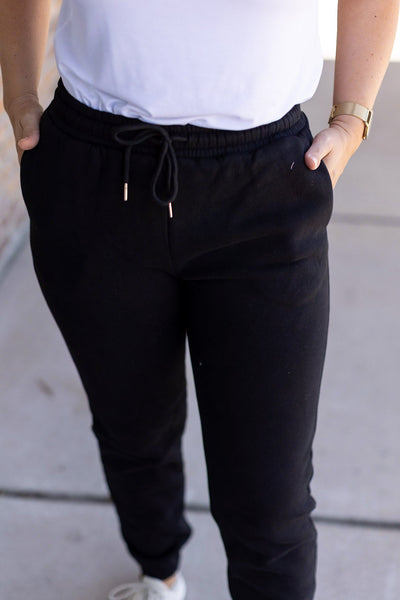 Cozy Joggers - Black-bottoms-Authentically Radd Women's Online Boutique in Endwell, New York