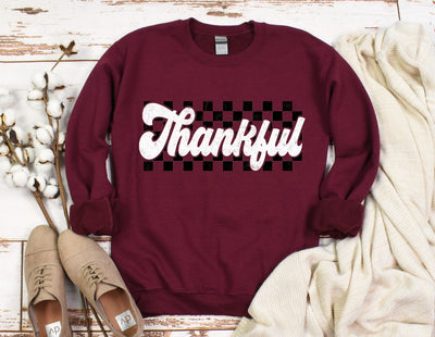 THANKFUL Sweatshirt-Graphic Tee-Authentically Radd Women's Online Boutique in Endwell, New York