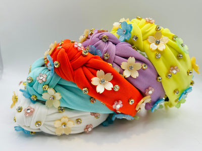 *RTS: Spring Floral Embellished Headbands*-Authentically Radd Women's Online Boutique in Endwell, New York