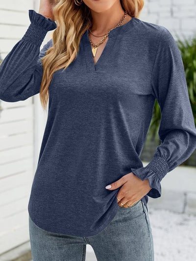 Relaxed Fit V-Neck Blouse-Authentically Radd Women's Online Boutique in Endwell, New York