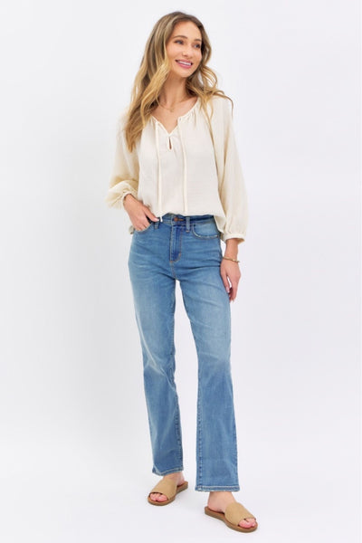 The MUST HAVE Judy Blue Straight Jeans-Authentically Radd Women's Online Boutique in Endwell, New York