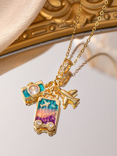 Wanderlust Travel Charm Necklace-Authentically Radd Women's Online Boutique in Endwell, New York