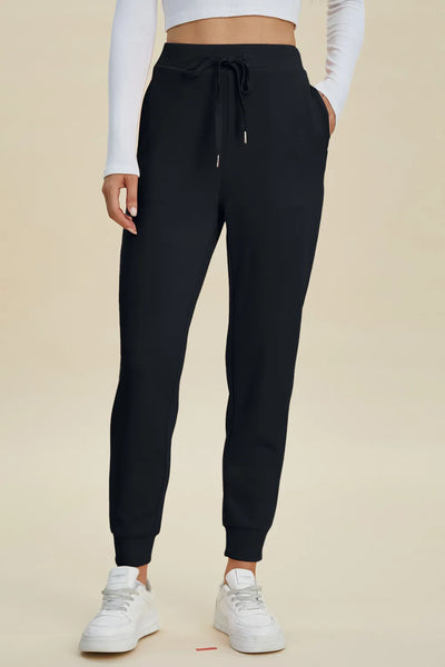 Basic Bae Full Size Air Scuba Drawstring High Waist Joggers-Authentically Radd Women's Online Boutique in Endwell, New York