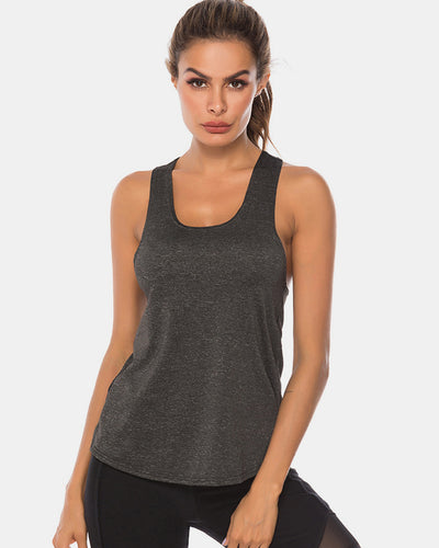 Scoop Neck Wide Strap Active Tank-Authentically Radd Women's Online Boutique in Endwell, New York