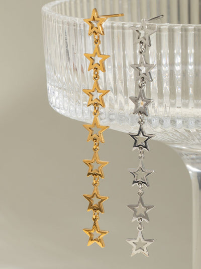 Starlight 18K Gold-Plated Drop Earrings – Shine Bright, Day or Night-Authentically Radd Women's Online Boutique in Endwell, New York
