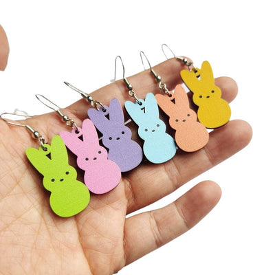 Wooden Pastel Bunnies-Authentically Radd Women's Online Boutique in Endwell, New York