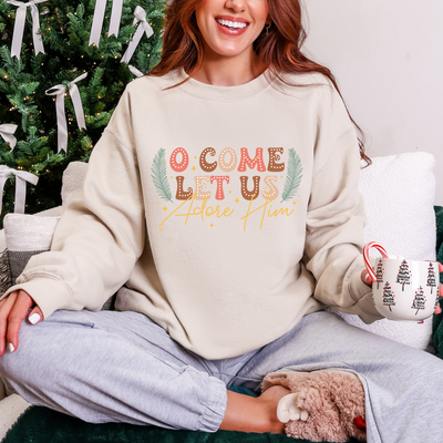 O Come Let Us Graphic Tee and Sweatshirt-Womens-Authentically Radd Women's Online Boutique in Endwell, New York