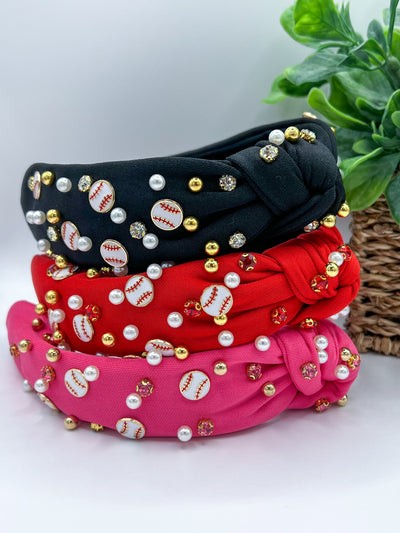 *RTS* Baseball Embellished Headband-Authentically Radd Women's Online Boutique in Endwell, New York