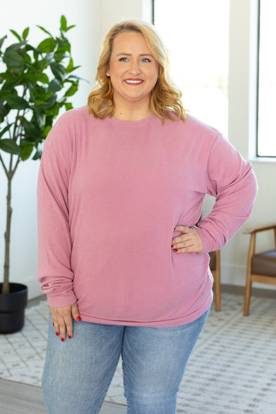 Corrine Ribbed Pullover Top - Pink-Pullover-Authentically Radd Women's Online Boutique in Endwell, New York