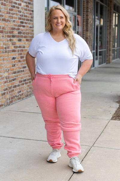 Cozy Joggers - Pink-bottoms-Authentically Radd Women's Online Boutique in Endwell, New York
