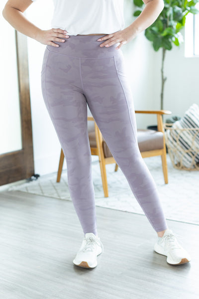 Athleisure Leggings - Purple Camo-Leggings-Authentically Radd Women's Online Boutique in Endwell, New York