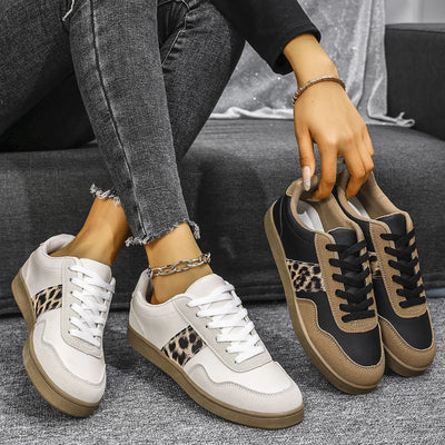 Leopard Lace Up Sneakers-Authentically Radd Women's Online Boutique in Endwell, New York