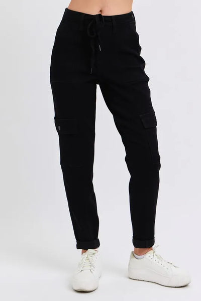 Judy Blue Full Size High Waist Cargo Cuffed Jogger Plus Size-Authentically Radd Women's Online Boutique in Endwell, New York