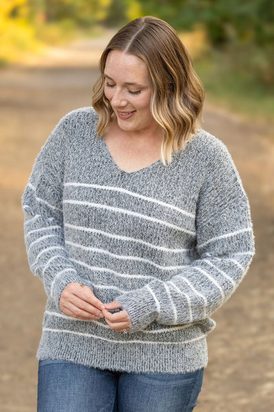 Cozy Striped Sweater - Black-clothing-Authentically Radd Women's Online Boutique in Endwell, New York