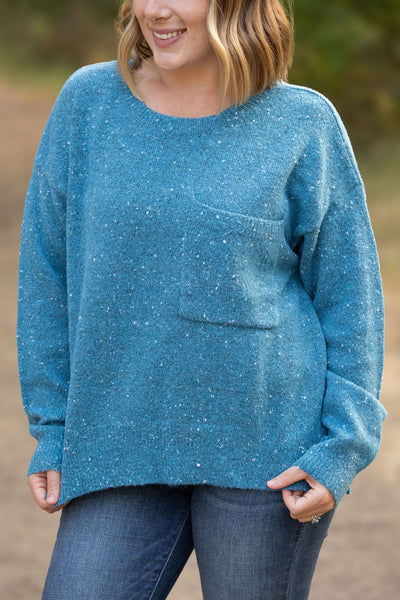 Confetti Sweater - Blue-clothing-Authentically Radd Women's Online Boutique in Endwell, New York