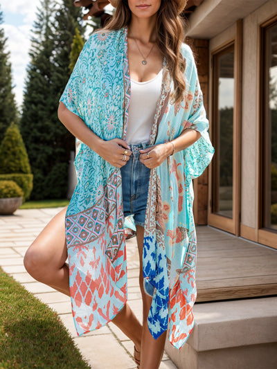 Boho Chic Patchwork Kimono Cover-Up-Authentically Radd Women's Online Boutique in Endwell, New York