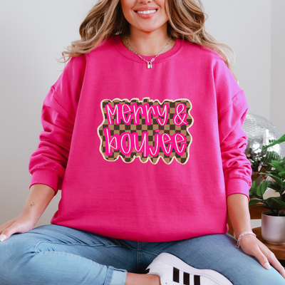 Merry & Boujee Graphic Tee and Sweatshirt-Womens-Authentically Radd Women's Online Boutique in Endwell, New York