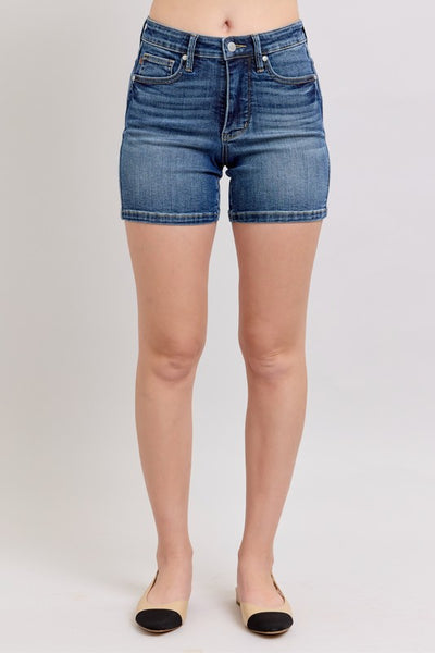 The classic - Judy Blue High Rise Dark Wash Classic Shorts-Authentically Radd Women's Online Boutique in Endwell, New York