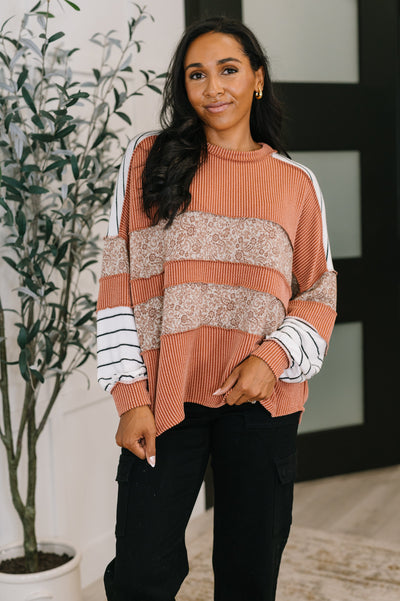 All Over the Place Color Block Relaxed Pullover-Womens-Authentically Radd Women's Online Boutique in Endwell, New York