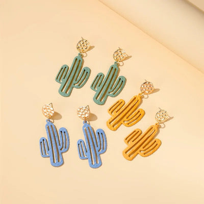 *RTS Spring Cactus Earrings*-Authentically Radd Women's Online Boutique in Endwell, New York