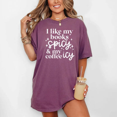 I Like My Books Spicy Graphic Tee-Womens-Authentically Radd Women's Online Boutique in Endwell, New York